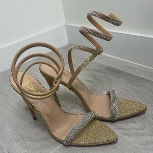 Gold Stiletto Heels